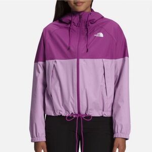 The North Face XL Two-Tone Purple Antora Rain lightweight hooded Jacket